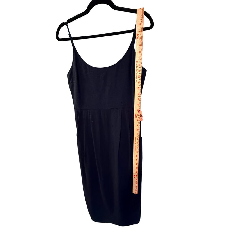 Jenni Kayne S Rove Dress $495 Raw Silk Midi Fitted Bodice Pencil Skirt Navy Blue - Picture 10 of 12